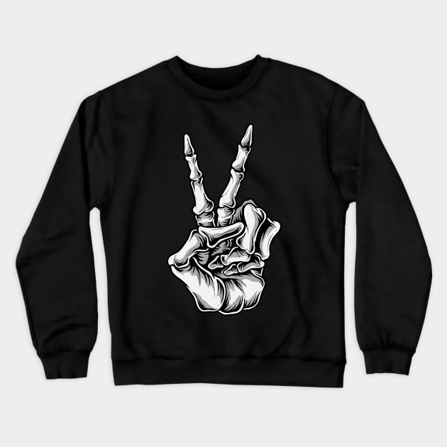 Dead Peace Sign Crewneck Sweatshirt by Shawnsonart